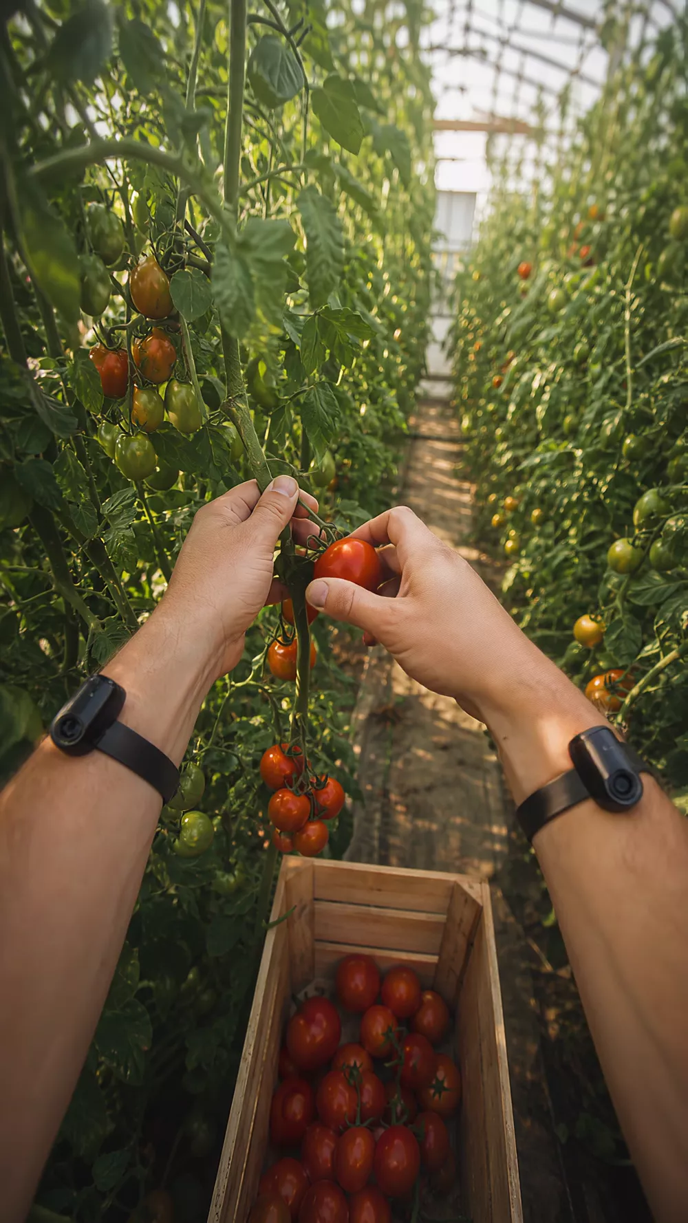 First-person capture: Produce harvest